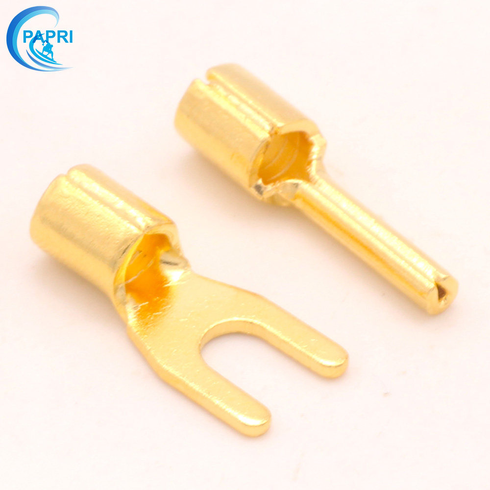 PAPRI PRE-621 pure copper gold-plated terminal copper terminal speaker wire ear U-type Y plug