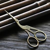 Ancient bronze sensian crane small scissors cut tea bag special nice practical self-use minimalist not only sold