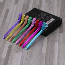 Hairdressing special duckbill clip hand push corrugated clip large partition color styling clip stainless steel positioning clip