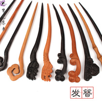 Taoist supplies Carving hairpin Taoist crafts hairpin Handmade wood carving Bagua gourd faucet hairpin