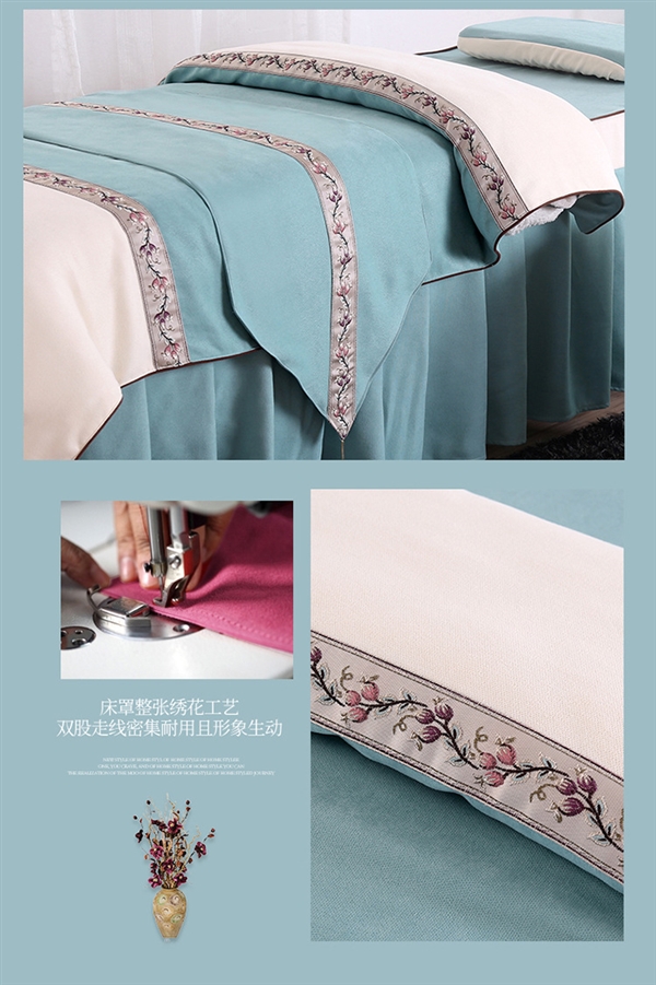Cao cấp cung cấp bông denim bedspread vẻ đẹp thẩm mỹ viện đơn giản giường trị liệu massage cơ thể đặt tùy chỉnh Hàn Quốc - Trang bị tấm bộ ga giường spa