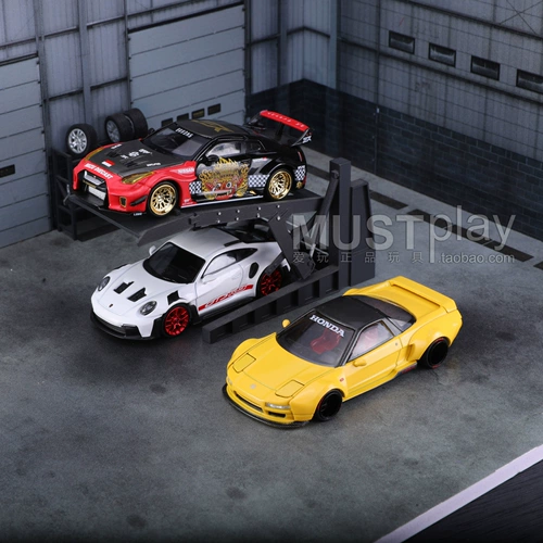 MINIGT Honda, легкосплавный автомобиль, модель автомобиля, порше, масштаб 1:64