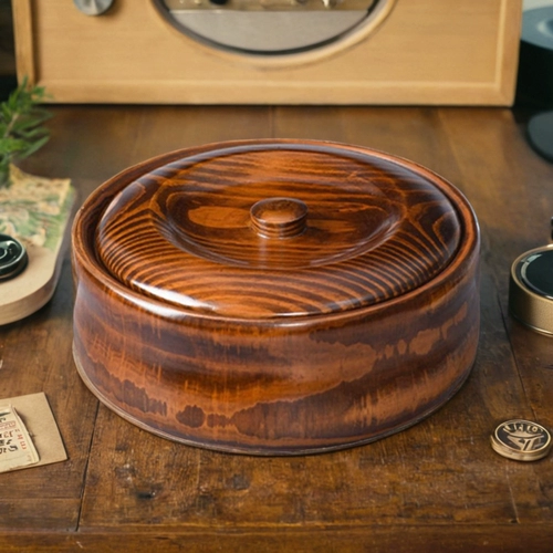 Посуда, большой ретро термос из натурального дерева для гостиной, защита от ожогов