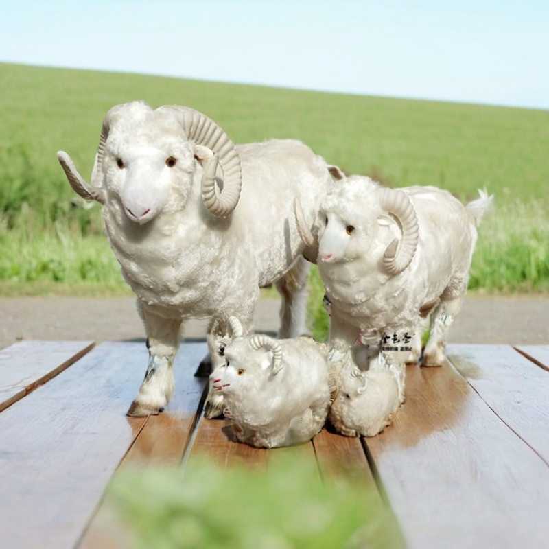 Inner Mongolia Tourist Souvenir Simulated Sheep Model Small Sheep Feng Shui Decorative Ornament That Makes Sounds Animal Plush Toy