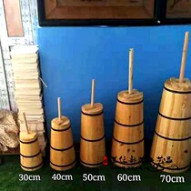 Solid Wood yogurt bucket Mongolian specialty tableware handmade traditional yogurt production equipment Mongolian food crafts