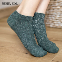 Short tube socks female cotton spring and summer thin breathable shallow mouth students solid color sports low-top boat Socks deodorant sweat and flash Silver