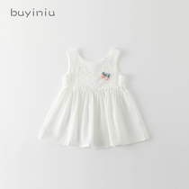 Girl princess dress cloth girl girl baby Summer foreign style chiffon dress Korean version of childrens small fragrant style skirt