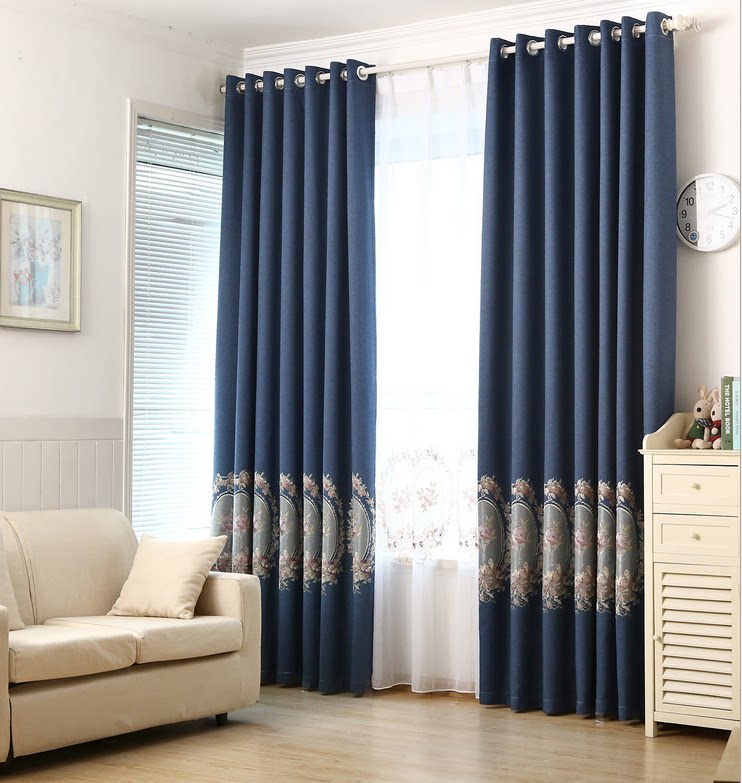 No tinted door delivery sample measuring installation shading and environment protection mixed imitation linen cotton curtain shading curtain free installation