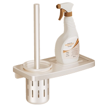Кремовая полка для туалетной щетки для ванной комнаты настенная щетка для чистки унитаза с мягкой щетиной чашка для унитаза без перфорации 3306