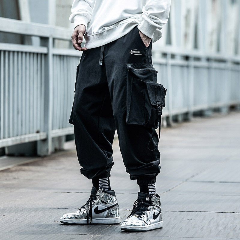 Xiaobin Tide Fall Big Pocket Work Pants Men Loose Hip Hop Army Pants Function Wind Harun Bunches Pants Tide