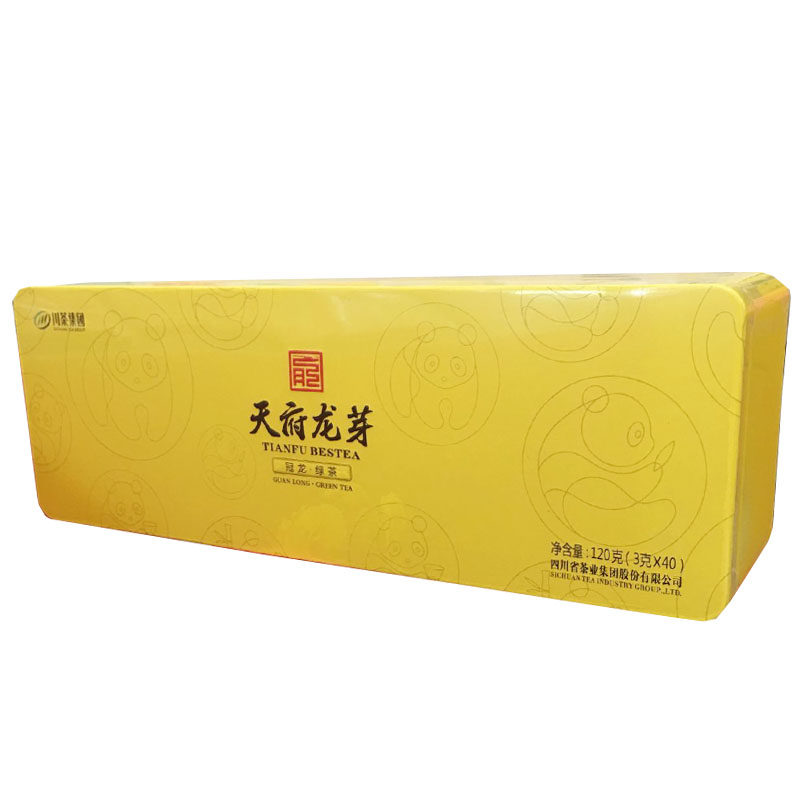 Sichuan Tea Group Tianfu Longbud Guanlong Green Tea 120 g Gift Box of Sufu Tea