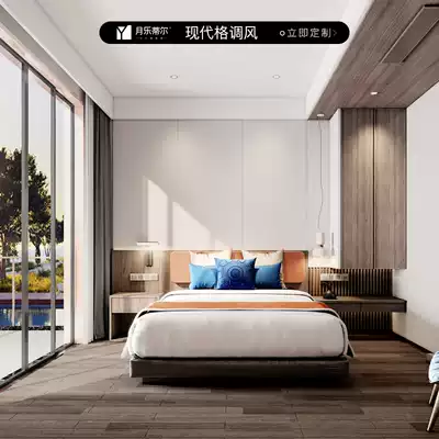 Whole house wall panel TV solid wood background wall decorative board overall custom living room new Chinese integrated wall skirt grille