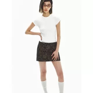 Hello September Black Label Split Design Elastic Rowan T-Shirt V60533