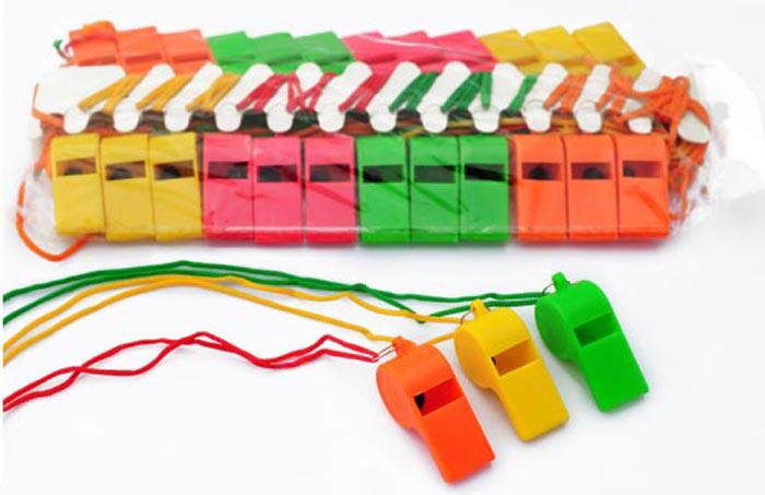 Referee Plastic Whistle Children's Toys Cheer Cheering Whistle Fans Lanyard Games High-pitched Whistle