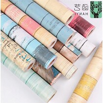 Wallpaper self-adhesive College student dormitory creative wallpaper table and cabinet waterproof sticker 10 meters 4 wide bedroom decoration wall sticker