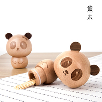 Toothpick box Nordic ins personality creative home restaurant cartoon red panda toothpick can high-end portable toothpick tube