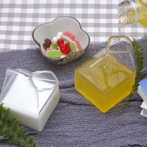 Japanese square Milk Cup high temperature resistant glass milk box fresh milk box home nutrition breakfast microwave Cup