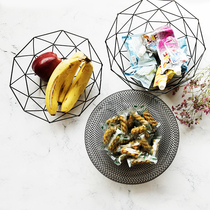 Modern Nordic wrought iron living room fruit basket creative bedroom fruit Basin storage basket creative fruit plate