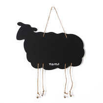 Creative wooden Mini small animal blackboard message board kindergarten mobile push-pull hanging childrens blackboard
