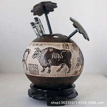 Hainan Studula Coucout Shell Sculture Painting 5-cow Cow Pen Holder Home traven практический маятник Piece