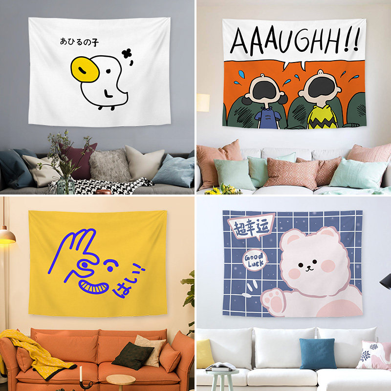 ins Wind hanging cloth background cloth modern simple room dormitory live photo bedside decoration wall tapestry