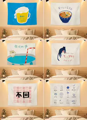Japanese-style cartoon anime ins style background cloth hanging cloth Room dormitory decoration Wall wall cloth Net red tapestry