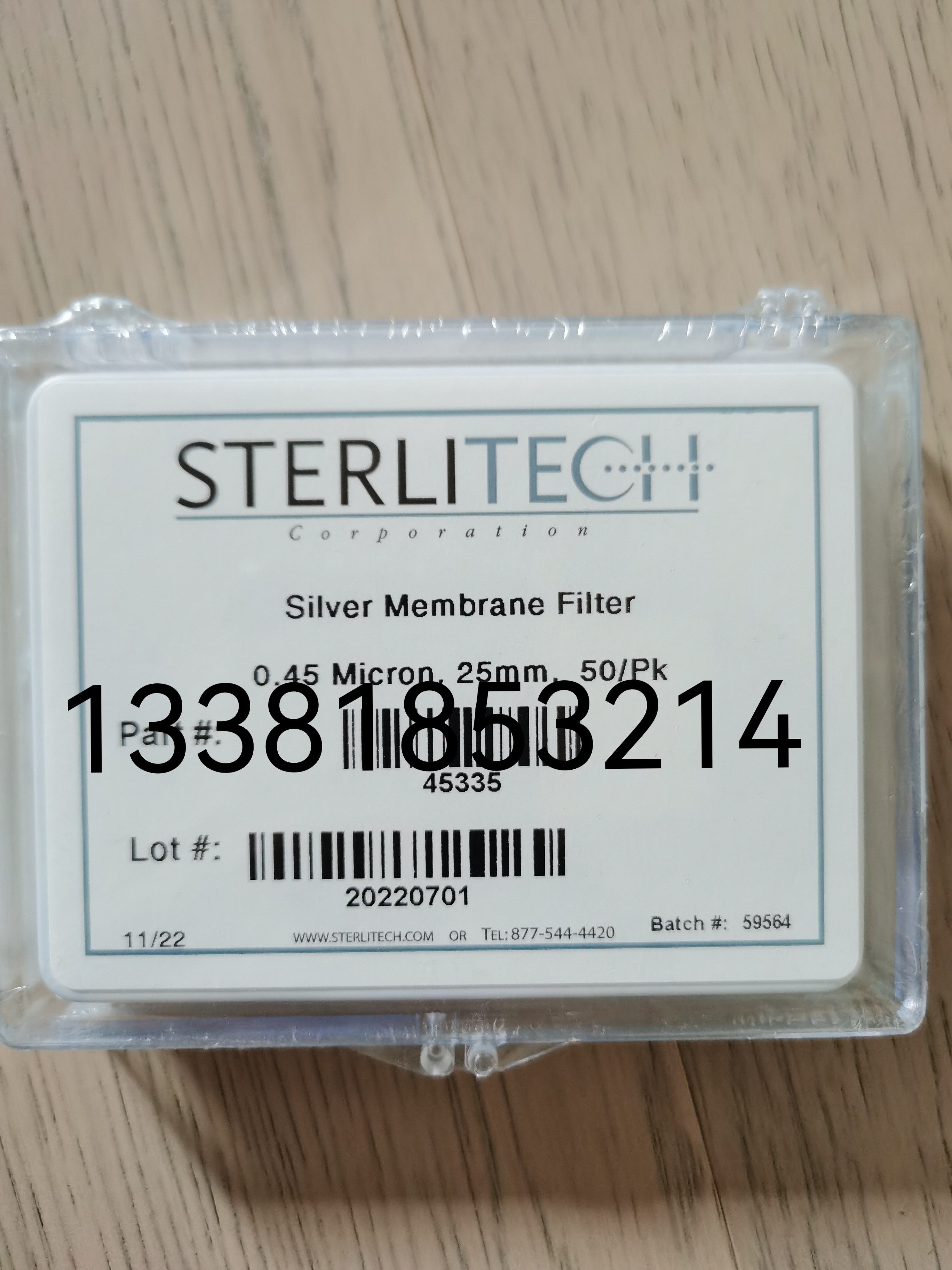 STERLITECH施林泰克Silver银过滤膜25mm 0.45um 45335 50片/盒
