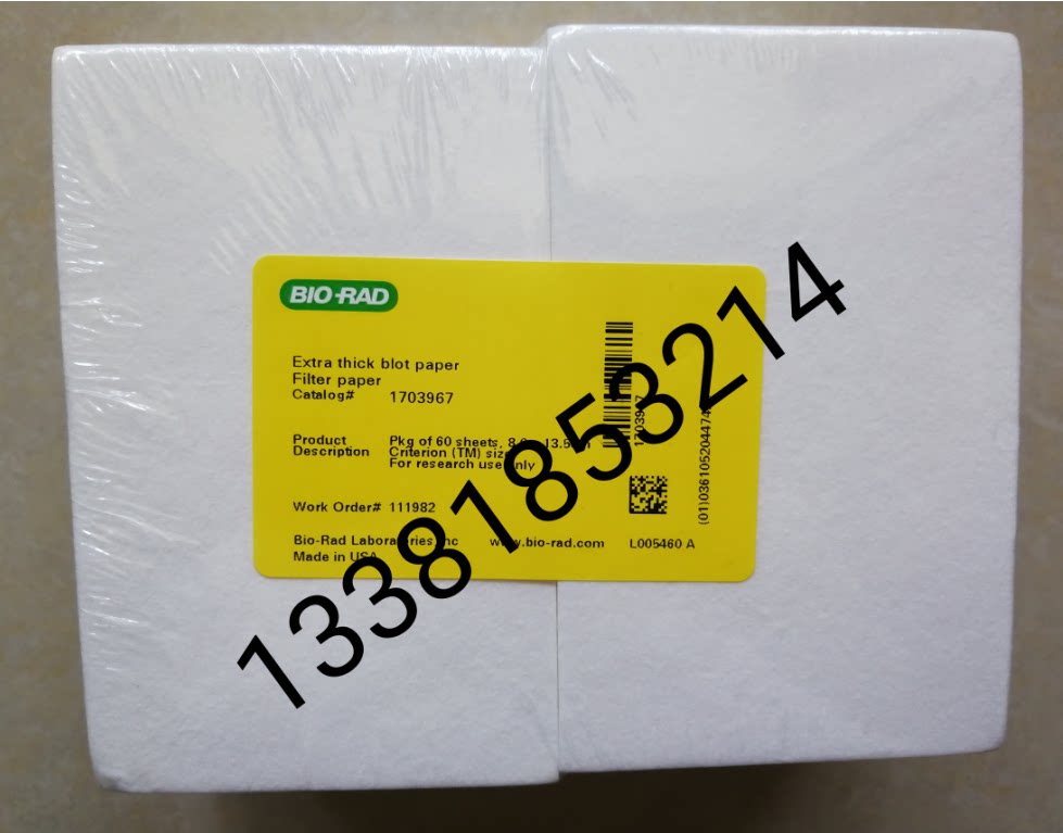 伯乐Bio-Rad超厚转印滤纸1703967 8.6x13.5cm实验耗材 60张包装实验室用品
