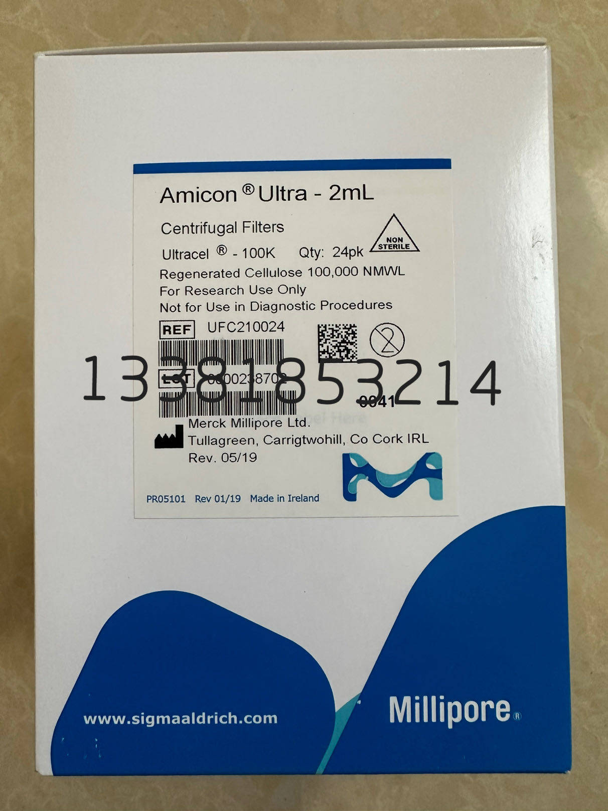 Millipore默克Amicon Ultra2m离心式过滤器UFC210024超滤管100KD