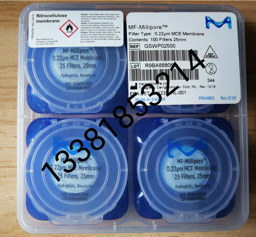 GSWP02500 Merck Millipore密理博混合纤维素过滤膜0.22um 25mm