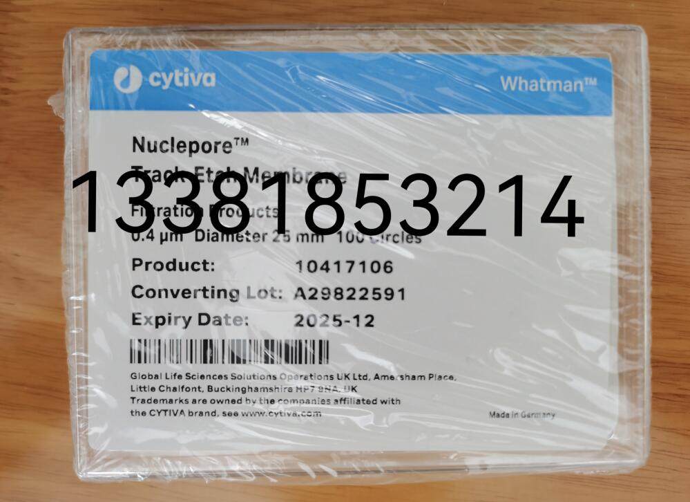 WHATMAN110607聚碳酸酯径迹蚀刻PC过滤膜0.4um 25mm新号10417106