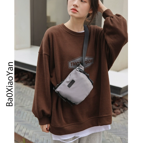 Маленькая сумка для телефона для школьников, универсальная модная трендовая сумка на одно плечо, небольшая сумка, сумка с петлей на руку, поясная сумка, в корейском стиле