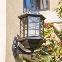 Solar wall lamp European retro outdoor waterproof new rural villa household LED super bright aisle courtyard street lamp
