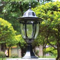 European-style outdoor waterproof wall lamp post headlights Wall headlights Door post lights Anti-rust garden lights Terrace lamps Large