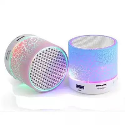 Colorful lights Wireless Bluetooth audio Bluetooth speaker Mini plug-in card subwoofer High quality flat panel small audio