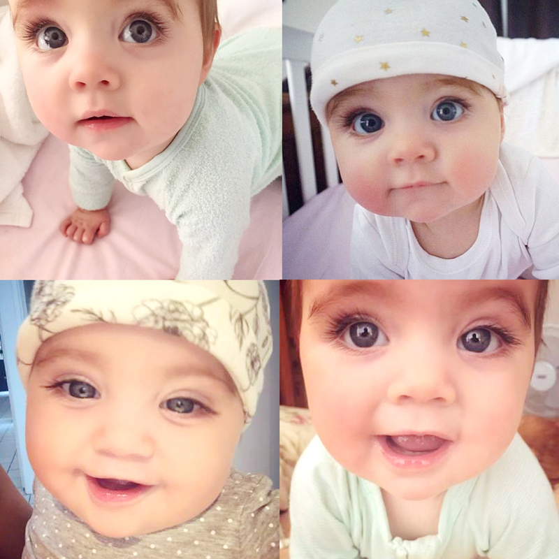 Pretty Australian Big-Eyed Baby Anti-Heaven Eyelash Poster Cute Baby Girl Cute Baby Picture Pregnant Woman Early Education Wall Sticker