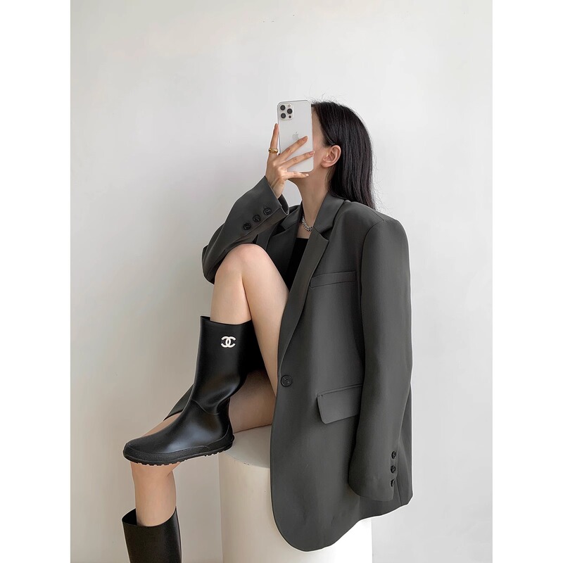Gray Blazer for Women 2026 New Spring and Autumn Style, Elegant and Sophisticated, Unique and Beautiful, Petite Black Suit