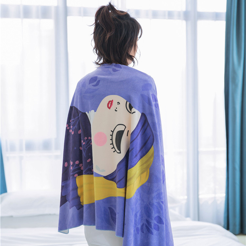 Bamboo fiber bath towel woman Summer can wear bath towels Home pure cotton water suction speed dry without dropping all cotton thin section 2021 new