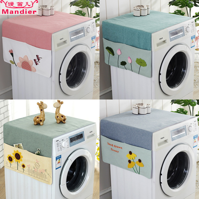 Roller washing machine cover cloth cover towels Single double door fridge cover cloth washing machine dust cover dust cover washing machine cloth cover towels