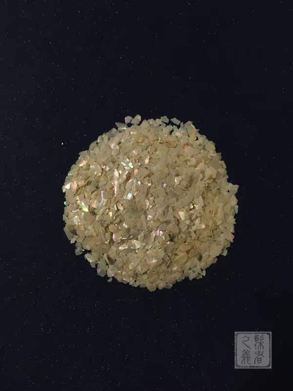 Japanese Green Bay Powder (large three) about 20 mesh natural snail platinum Crushed Lacquer Art materials (can't be used for the US A)