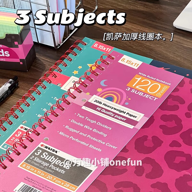 Kaisa American-Style Retro Coil Subject Notebook A4 High-Quality Thick Notebook with Horizontal Lines for Postgraduate Exam Vocabulary Kaisa American-Style Retro Coil Subject Notebook A4 High-Quality Thick Notebook with Horizontal Lines for Postgraduate Exam Vocabulary
