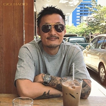 Tide brand native sons Yu Wenle the same sunglasses sunshade sunglasses mens pure titanium pilot driving polarized