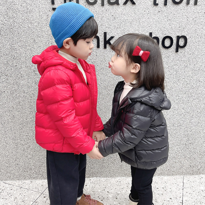 Bala bala children's light and thin down jacket boys and children 2022 autumn and winter new female baby jacket Western style children's clothing