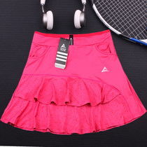 Built-in bottoms quick-drying wooden ear skirt tennis women running fitness badminton without steel ring vest skirt suit anti-light