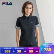 FILA Fila Official Áo sơ mi nữ tay ngắn 2019 mùa xuân mới thể thao thường đan nữ - Áo polo thể thao