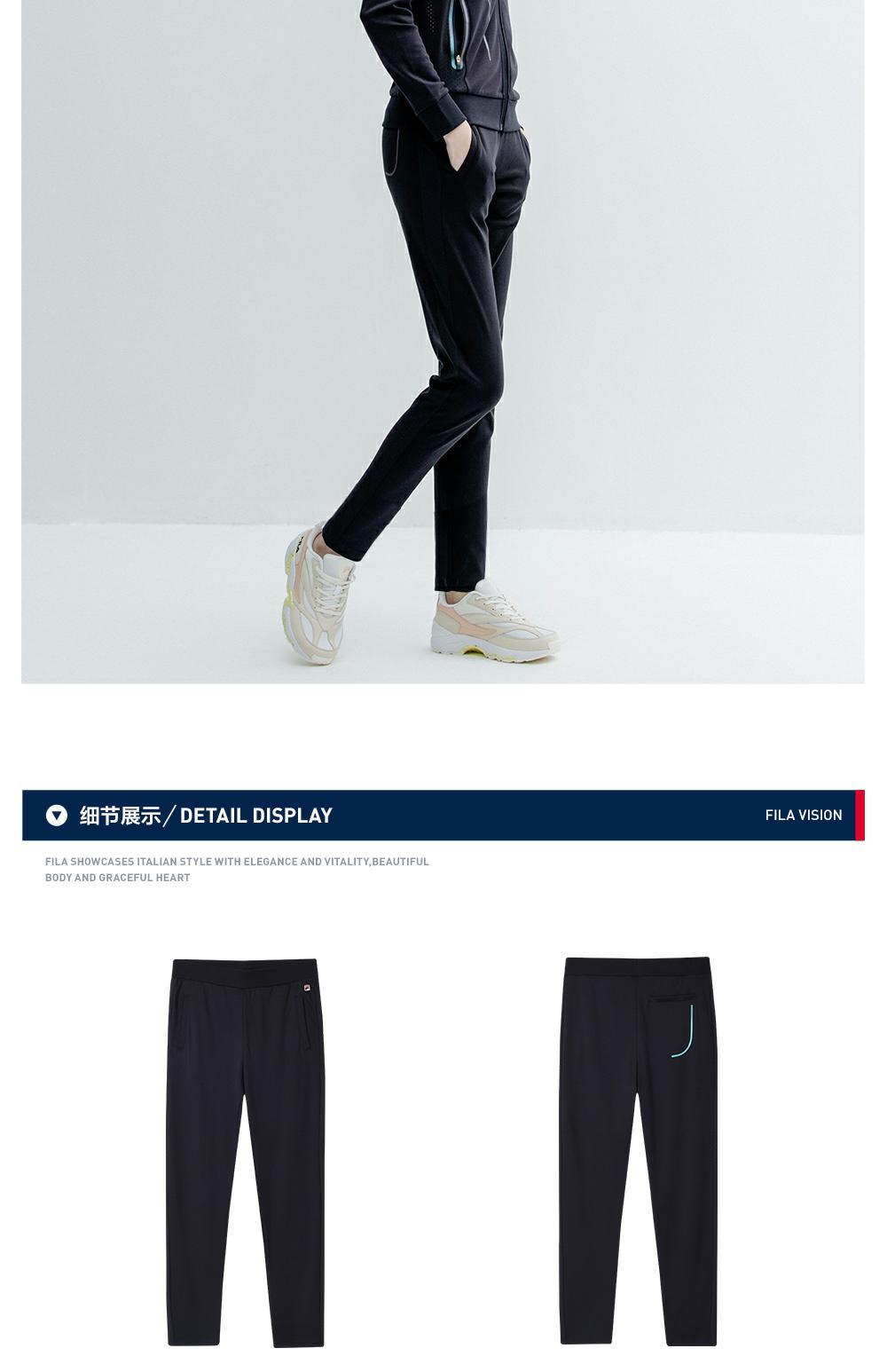 Quần dệt kim nữ chính hãng của FILA Fila 2019 Mùa hè Quần thể thao mới Quần nữ - Quần thể thao quần thể dục