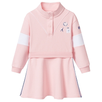 FILA KIDS FILA childrens clothing girls dress 2024 autumn new childrens fun versatile knitted skirt
