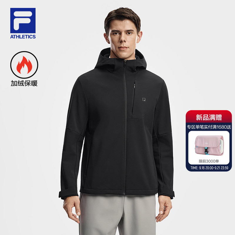 Fila Fitness Sports Woven Jacket 2026 Winter New Men's Fleece-Lined Hooded Basic Commuter Top Fila Fitness Sports Woven Jacket 2026 Winter New Men's Fleece-Lined Hooded Basic Commuter Top