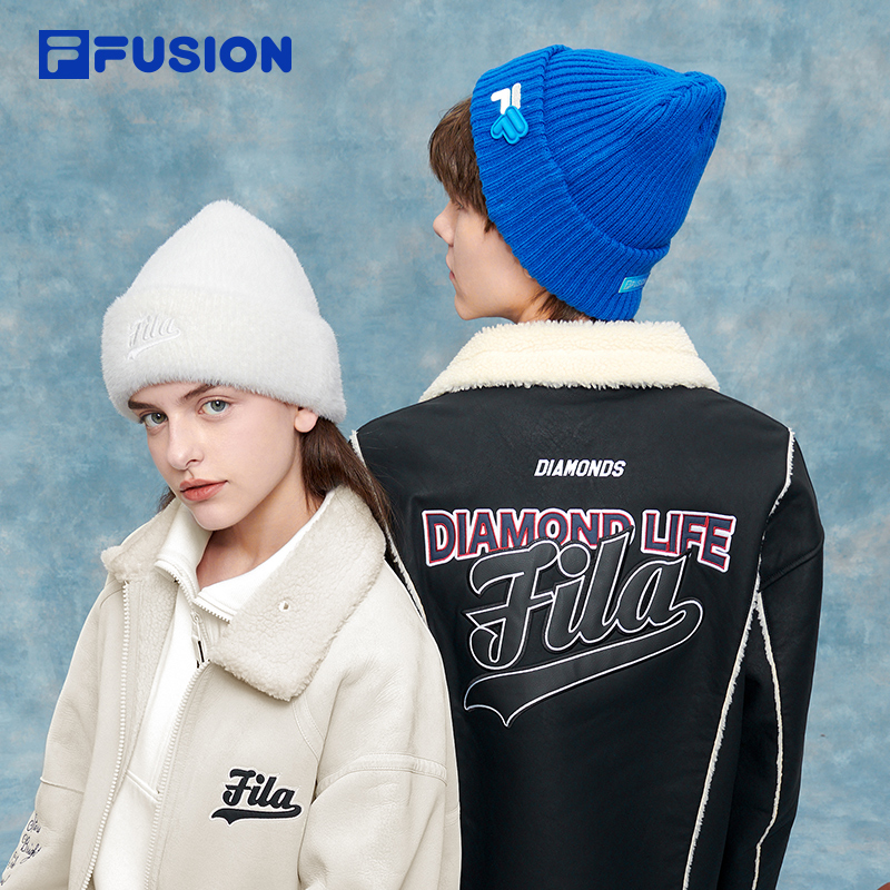 FILA FUSION Filatide Lovers Casual Gross Line Hat Knitted Hat Warm Hat 2023 Winter New-Taobao