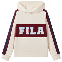FILA KIDS FILA Childrens Clothing Girls Sweaters 2024 Autumn New Childrens Antibacterial College Hooded Tops